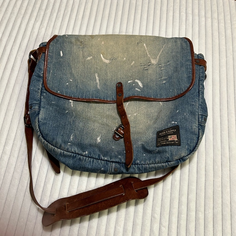 RALPH LAUREN DENIM & SUPPLY Denim messenger bag